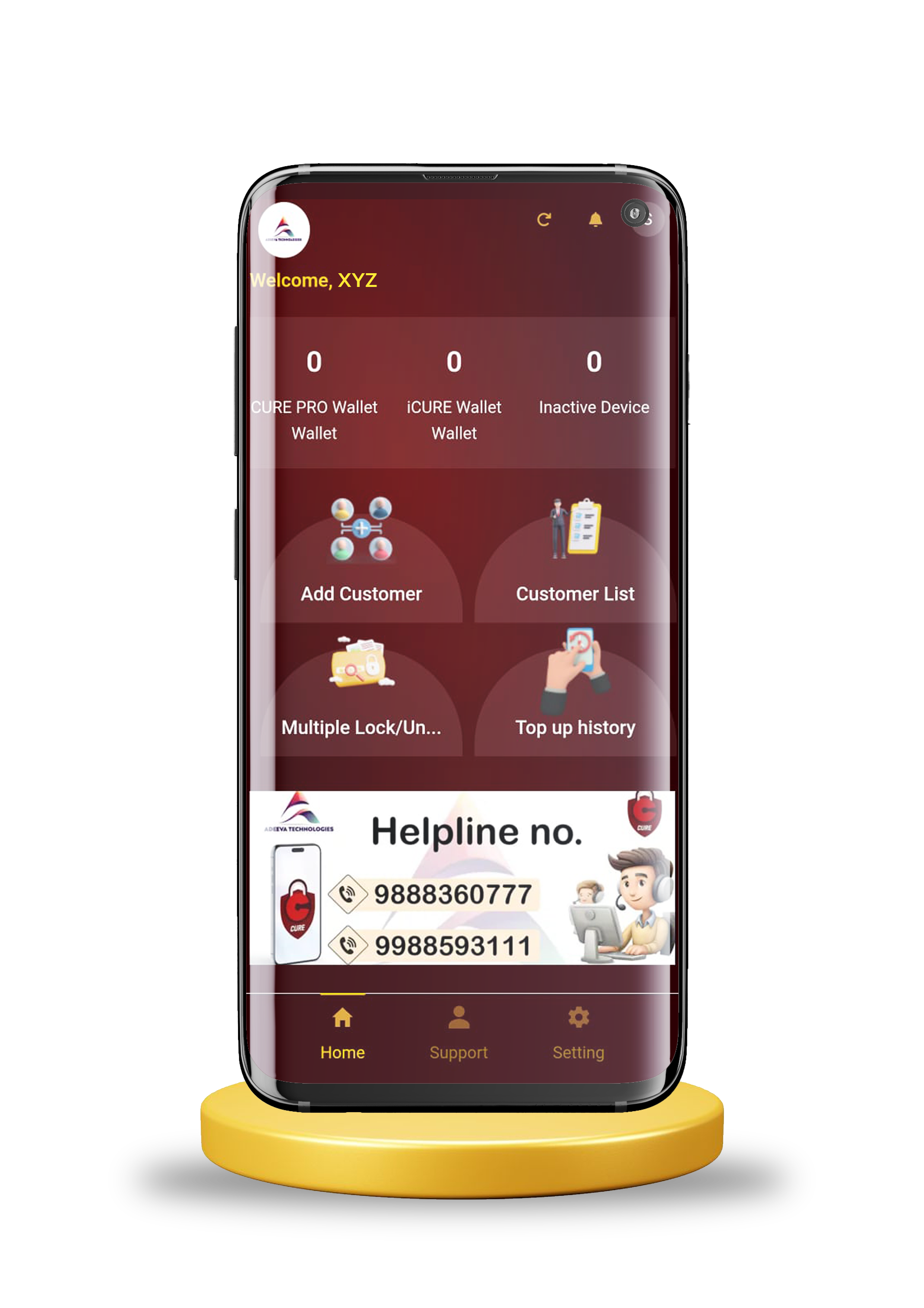 Cure Finance Locker App Screenshot 1