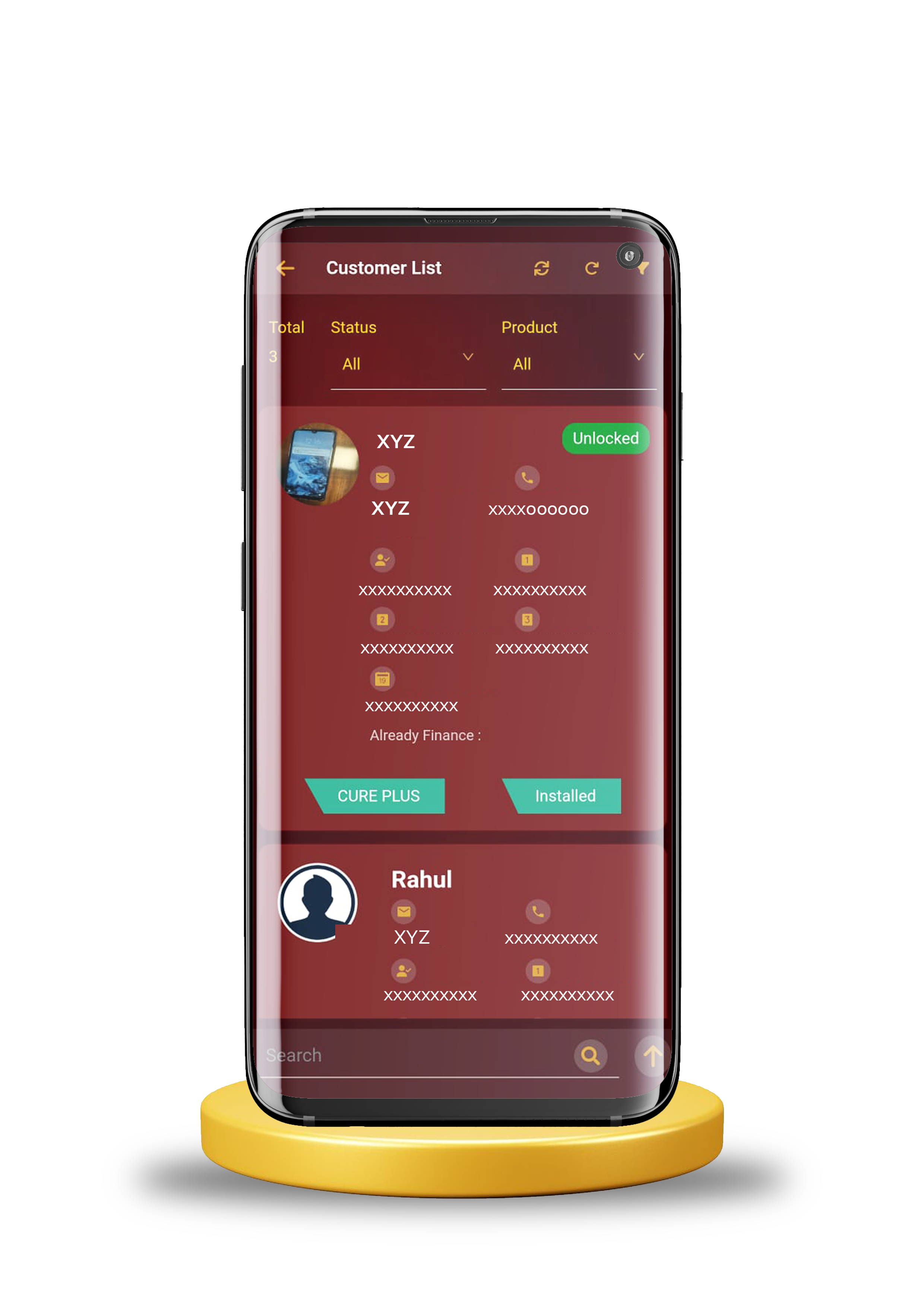 Cure Finance Locker App Screenshot 3